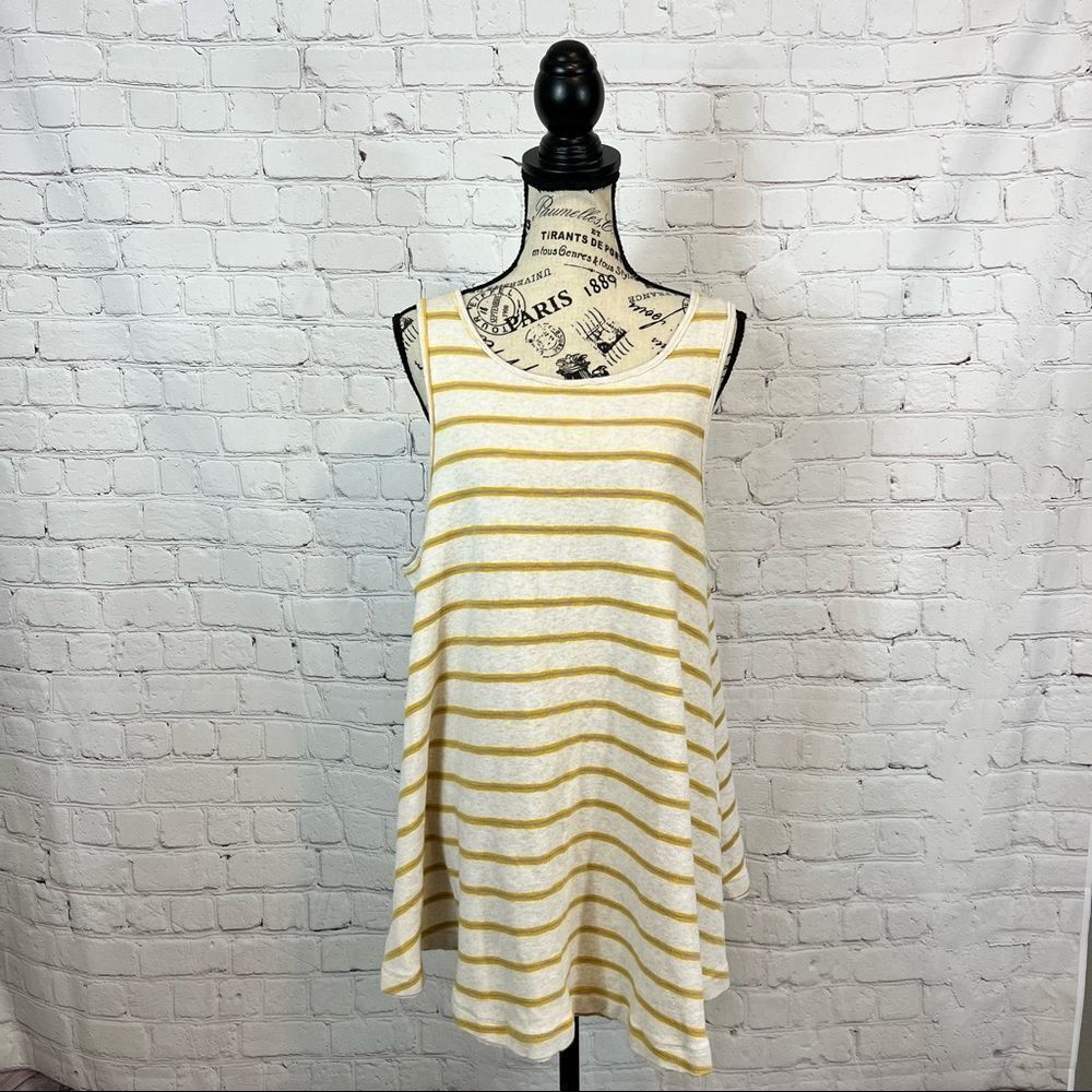 We The Free Yellow and White Striped Tunic